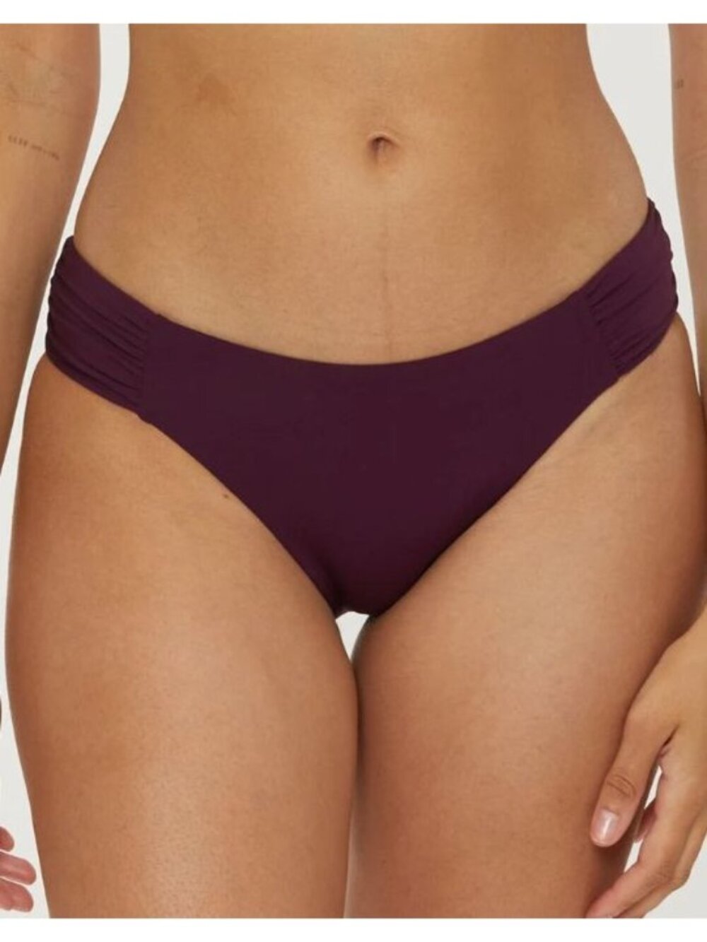 Becca American Fit Brief Color Code Size Medium Swim Bottoms Plum NWT Bikini Bot